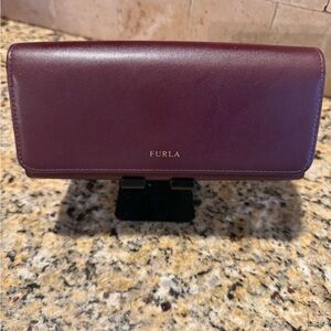 Furla Leather Wallet - Burgundy